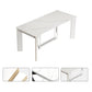 Rectangle Folding Dining Table Wood and Stone Dining Table for Dining Room