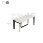 Rectangle Folding Dining Table Wood and Stone Dining Table for Dining Room