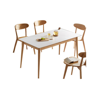 Modern de comedor de madera maciza juego de comedor de 5 piezas para cocina