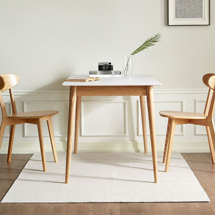 Modern de comedor de madera maciza juego de comedor de 5 piezas para cocina