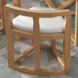 丸い木製のダイニングテーブルセット1/7ピースキッチン用ダイニングセット