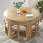 丸い木製のダイニングテーブルセット1/7ピースキッチン用ダイニングセット
