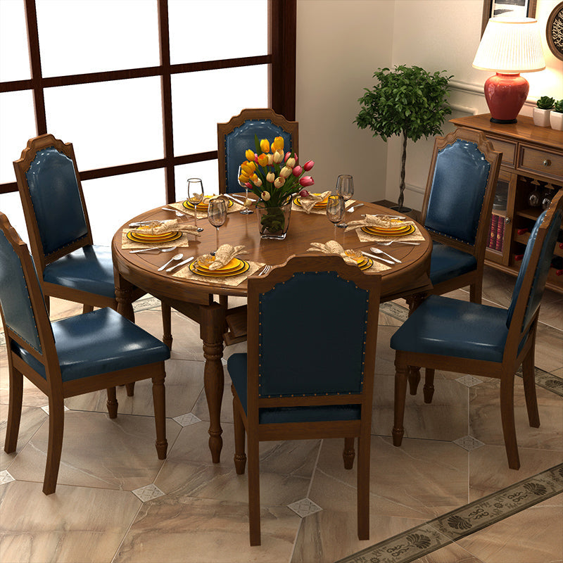 Ensemble table et chaises de salle à manger 7 pièces, ensemble de table et chaises en bois massif