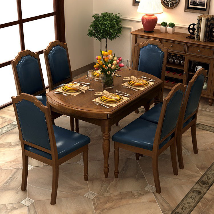 Ensemble table et chaises de salle à manger 7 pièces, ensemble de table et chaises en bois massif