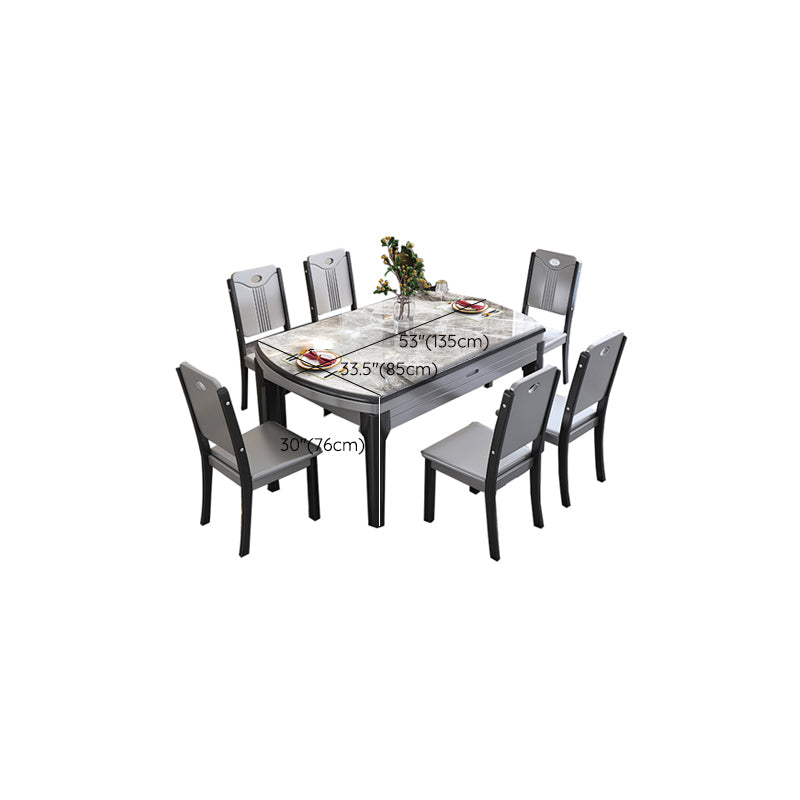 センターストーンダイニングテーブルセット7ピースキッチン用ダイニングセット