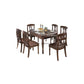 Solid Wood Extendable Dining Table Set 5/7 Pieces Dining Set for Kitchen