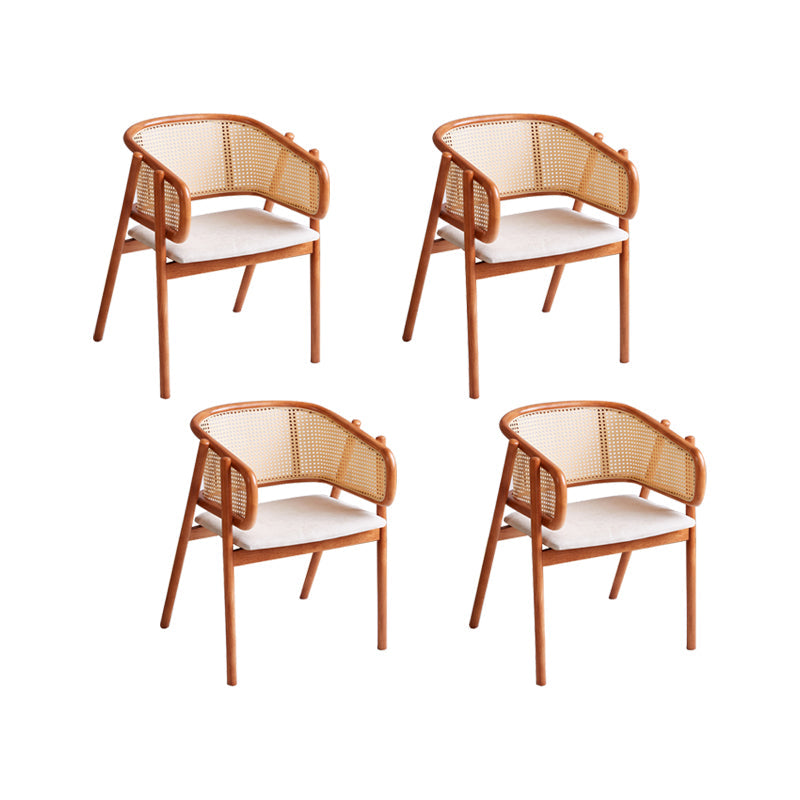 Rubberwood Solid Wood Dining Chair Indoor Dining Arm Chair for Dining Room