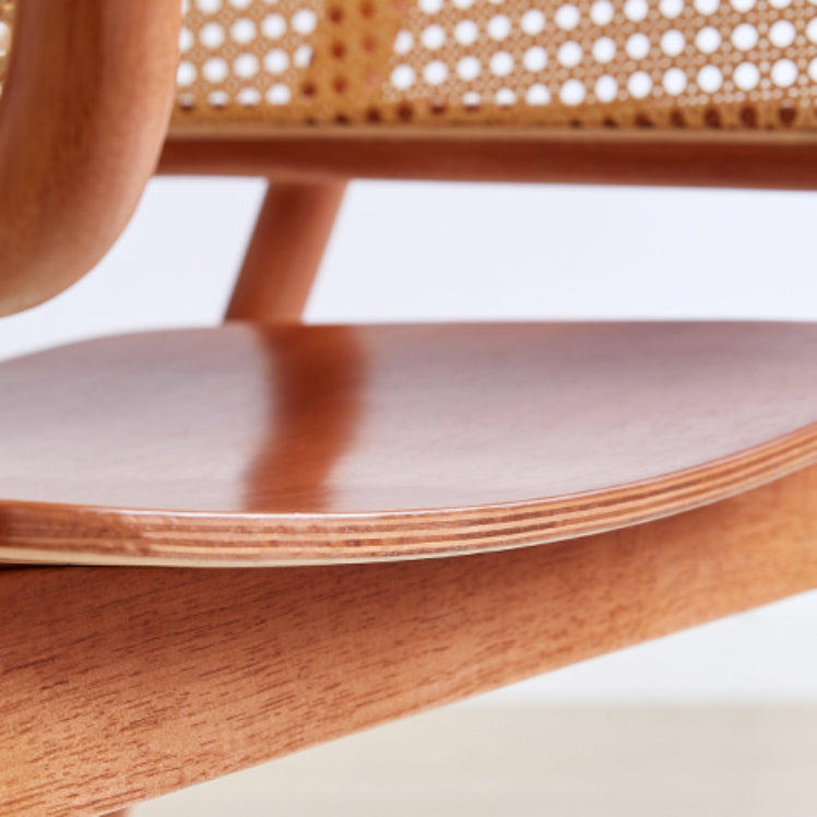 Rubberwood Solid Wood Dining Chair Indoor Dining Arm Chair for Dining Room