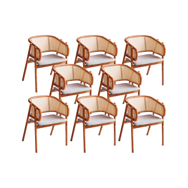 Rubberwood Solid Wood Dining Chair Indoor Dining Arm Chair for Dining Room