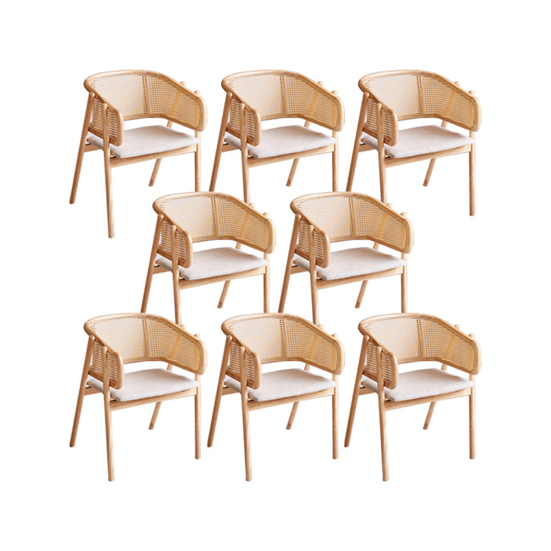 Rubberwood Solid Wood Dining Chair Indoor Dining Arm Chair for Dining Room