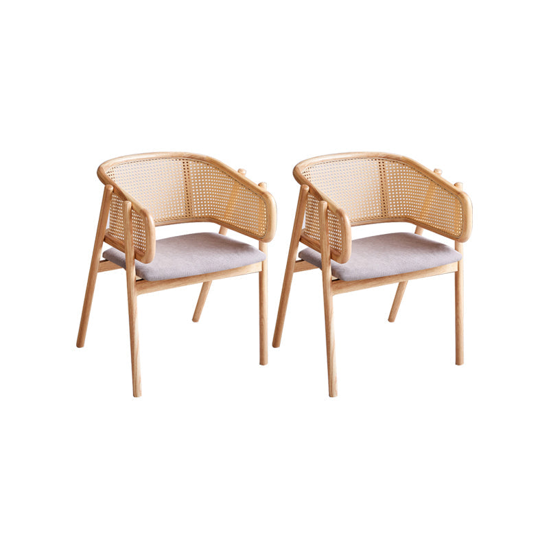 Rubberwood Solid Wood Dining Chair Indoor Dining Arm Chair for Dining Room