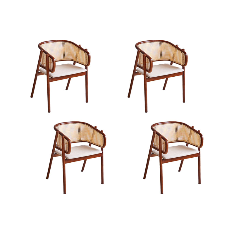 Rubberwood Solid Wood Dining Chair Indoor Dining Arm Chair for Dining Room