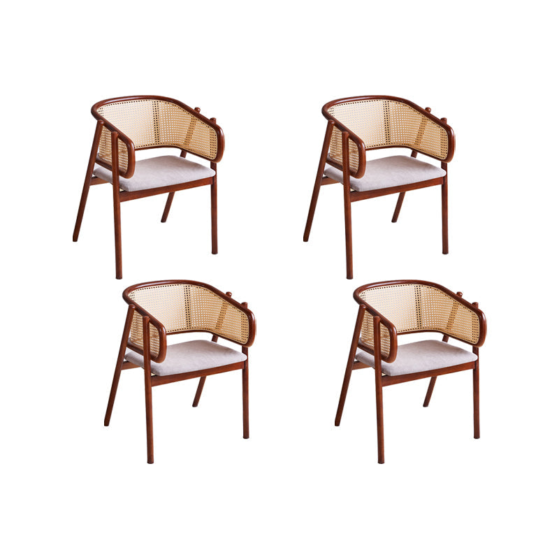 Rubberwood Solid Wood Dining Chair Indoor Dining Arm Chair for Dining Room