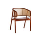 Rubberwood Solid Wood Dining Chair Indoor Dining Arm Chair for Dining Room