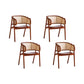 Rubberwood Solid Wood Dining Chair Indoor Dining Arm Chair for Dining Room