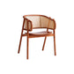 Rubberwood Solid Wood Dining Chair Indoor Dining Arm Chair for Dining Room