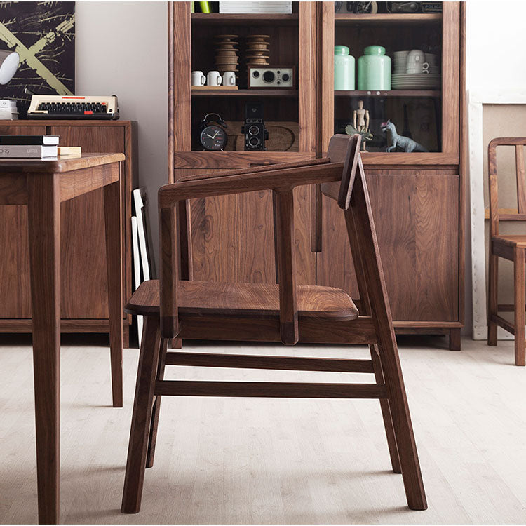 Massiver Holzarm Stuhl offener Essarm Stuhl für Esszimmer