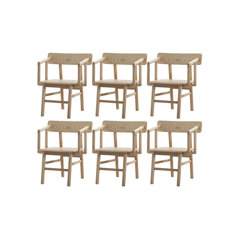 Massiver Holzarm Stuhl offener Essarm Stuhl für Esszimmer