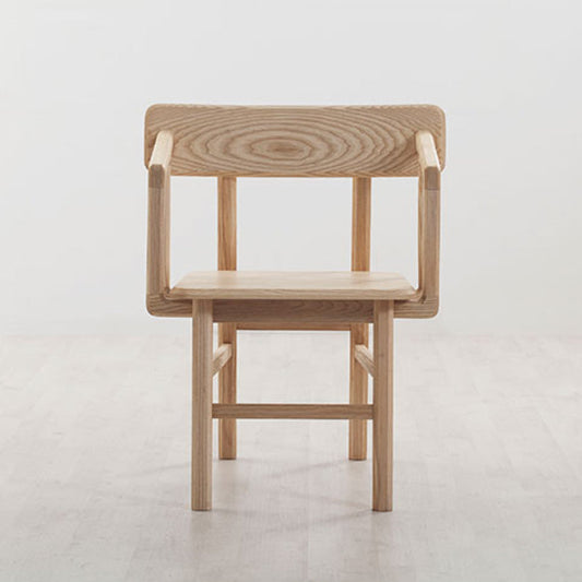Solid Wood Arm Chair Open Back Dining Arm Chair for Dining Room