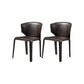 Faux Leather Upholstered Side Chair Indoor Dining Side Chair for Dining Room Dark Brown 2 Piece Set Clearhalo 'Dining Chairs' 'Dining Tables & Seating' 'dining_chair' 'furn' 'furn_dining_chair' 'Furniture' 'Kitchen & Dining Furniture' 7477264