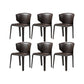 Faux Leather Upholstered Side Chair Indoor Dining Side Chair for Dining Room Dark Brown 6 Piece Set Clearhalo 'Dining Chairs' 'Dining Tables & Seating' 'dining_chair' 'furn' 'furn_dining_chair' 'Furniture' 'Kitchen & Dining Furniture' 7477268