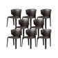 Faux Leather Upholstered Side Chair Indoor Dining Side Chair for Dining Room Dark Brown 8 Piece Set Clearhalo 'Dining Chairs' 'Dining Tables & Seating' 'dining_chair' 'furn' 'furn_dining_chair' 'Furniture' 'Kitchen & Dining Furniture' 7477270
