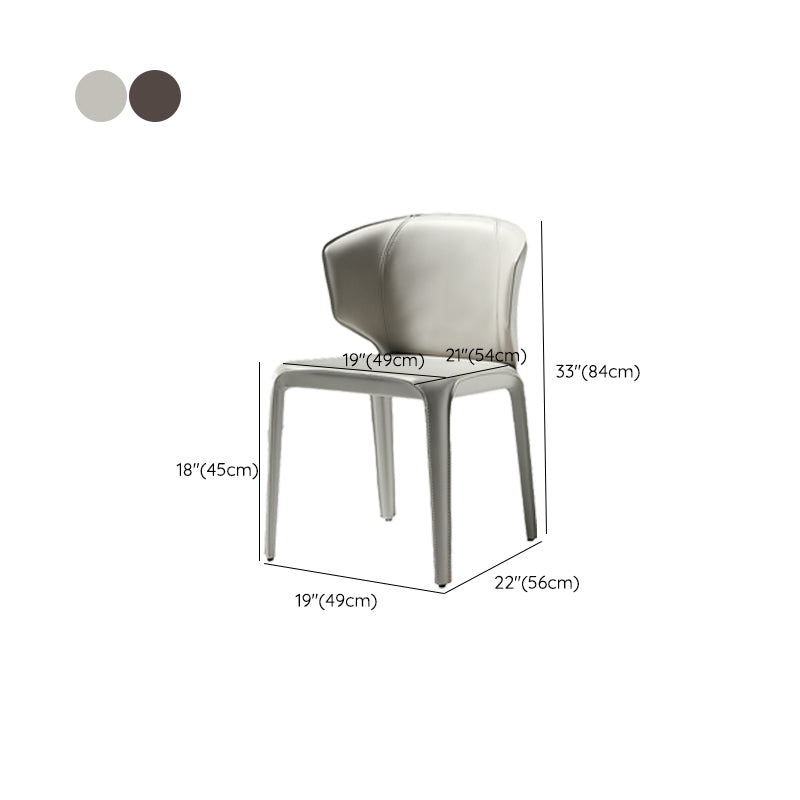 Faux Leather Upholstered Side Chair Indoor Dining Side Chair for Dining Room Clearhalo 'Dining Chairs' 'Dining Tables & Seating' 'dining_chair' 'furn' 'furn_dining_chair' 'Furniture' 'Kitchen & Dining Furniture' 7477272