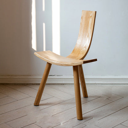 Natuurlijke moderne indoor eetstoel stoel vast houten zijstoel