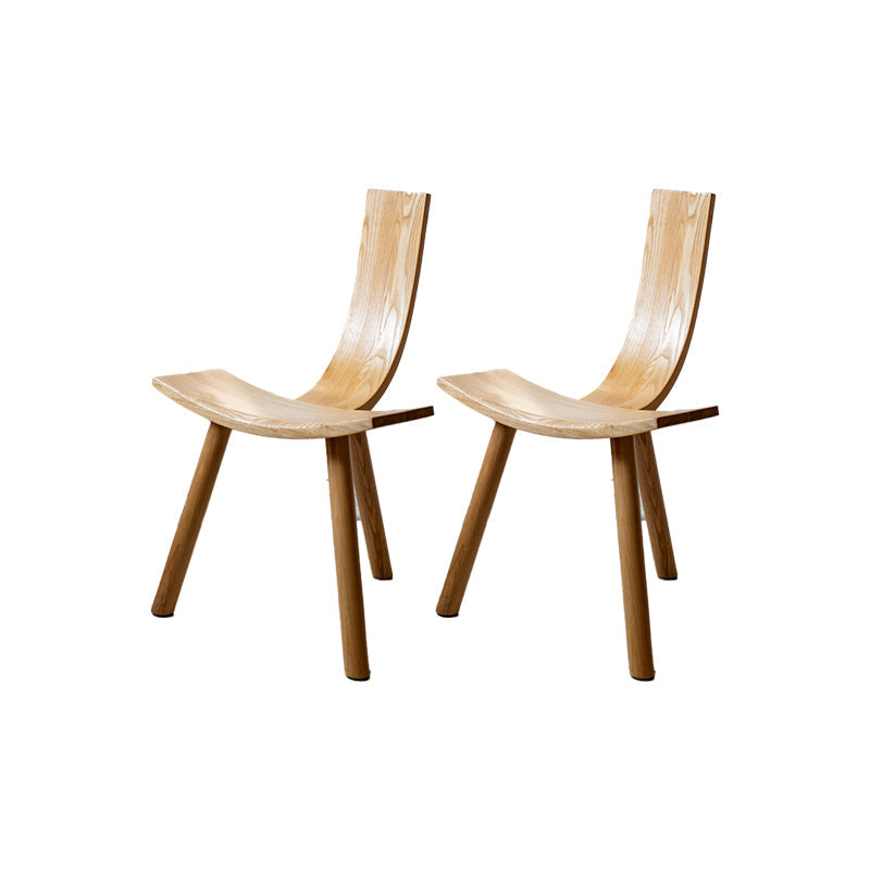 Natuurlijke moderne indoor eetstoel stoel vast houten zijstoel
