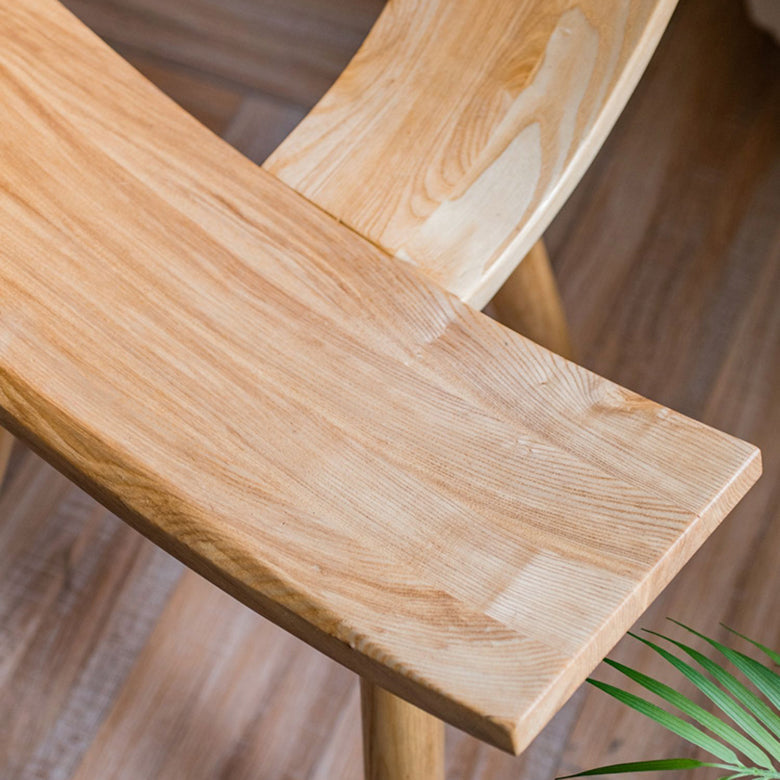 Natuurlijke moderne indoor eetstoel stoel vast houten zijstoel