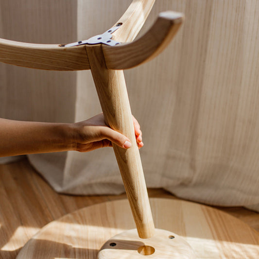 Natural Modern Indoor Dining Side Chair Solid Wood Side Chair