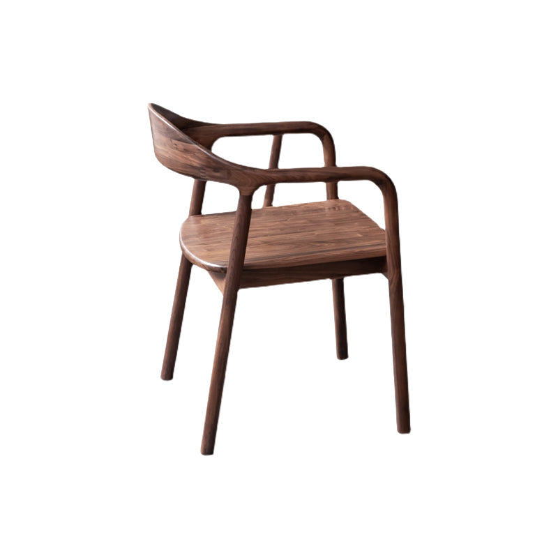 Massivholz Essarm Stuhl offener Essstuhl für Esszimmer offener Rücken