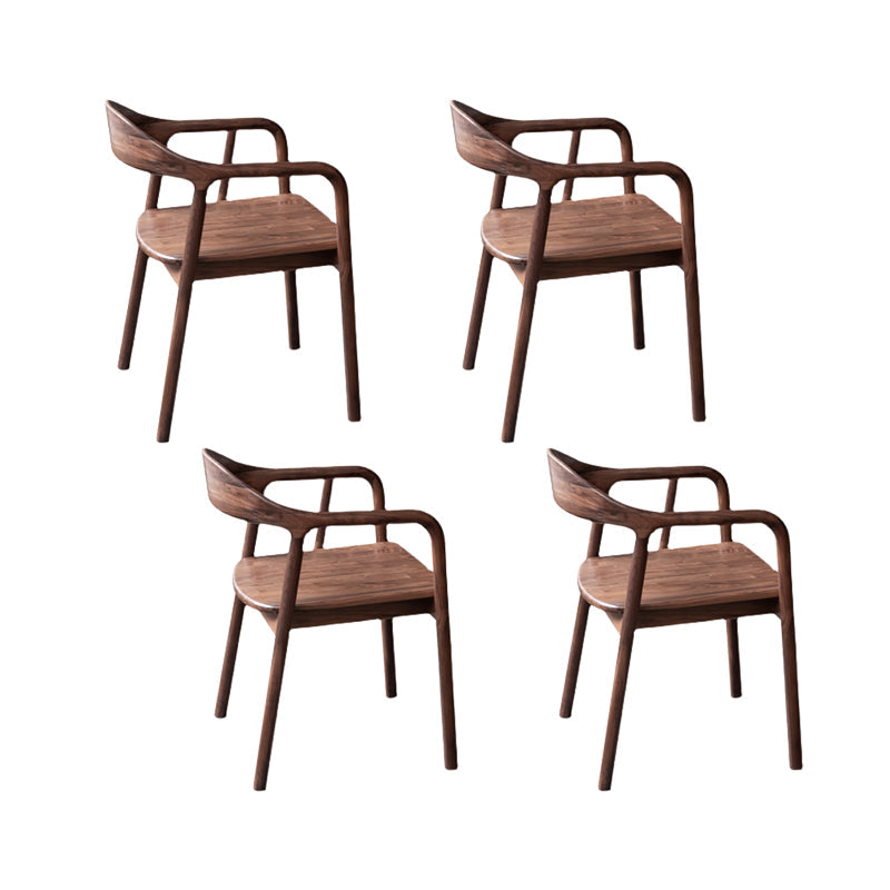 Massivholz Essarm Stuhl offener Essstuhl für Esszimmer offener Rücken