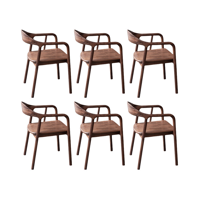 Massivholz Essarm Stuhl offener Essstuhl für Esszimmer offener Rücken