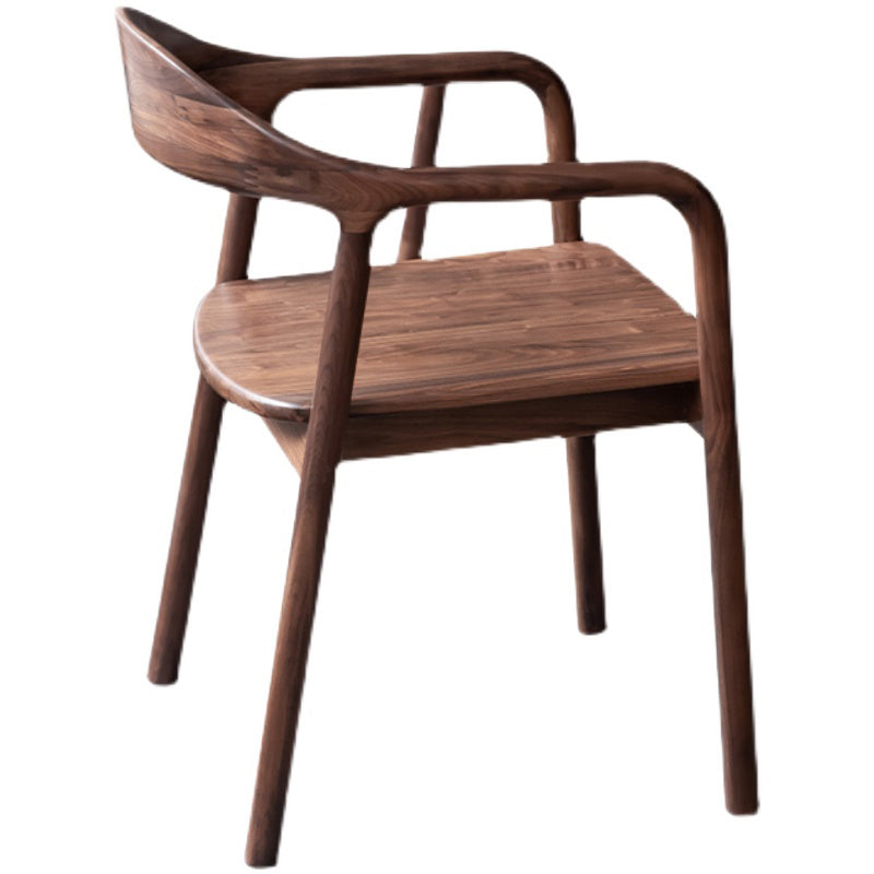 Massivholz Essarm Stuhl offener Essstuhl für Esszimmer offener Rücken