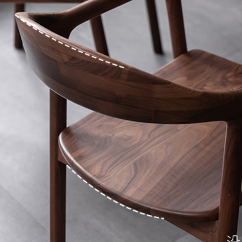 Massivholz Essarm Stuhl offener Essstuhl für Esszimmer offener Rücken