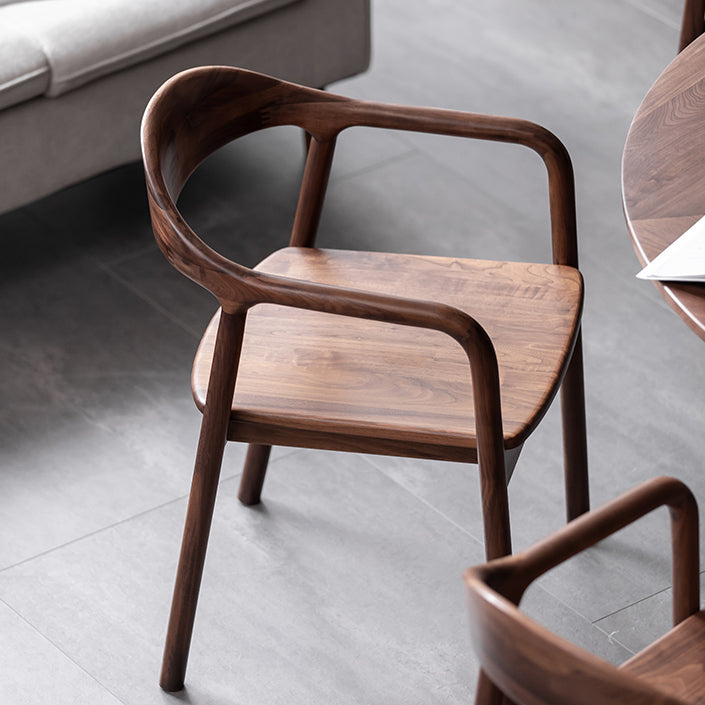 Massivholz Essarm Stuhl offener Essstuhl für Esszimmer offener Rücken