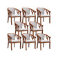 Solid Wood Frame Dining Chairs Dining Arm Chair for Dining Room Brown-Grey 8 Piece Set Clearhalo 'Dining Chairs' 'Dining Tables & Seating' 'dining_chair' 'furn' 'furn_dining_chair' 'Furniture' 'Kitchen & Dining Furniture' 7477366