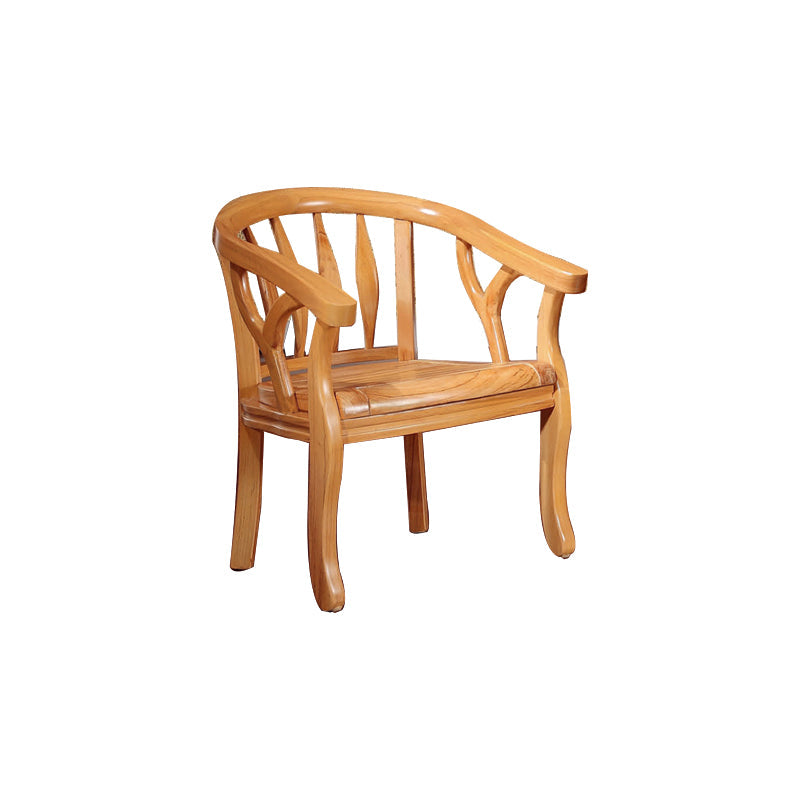 Solid Wood Frame Dining Chairs Dining Arm Chair for Dining Room Wood 1 Piece Clearhalo 'Dining Chairs' 'Dining Tables & Seating' 'dining_chair' 'furn' 'furn_dining_chair' 'Furniture' 'Kitchen & Dining Furniture' 7477377