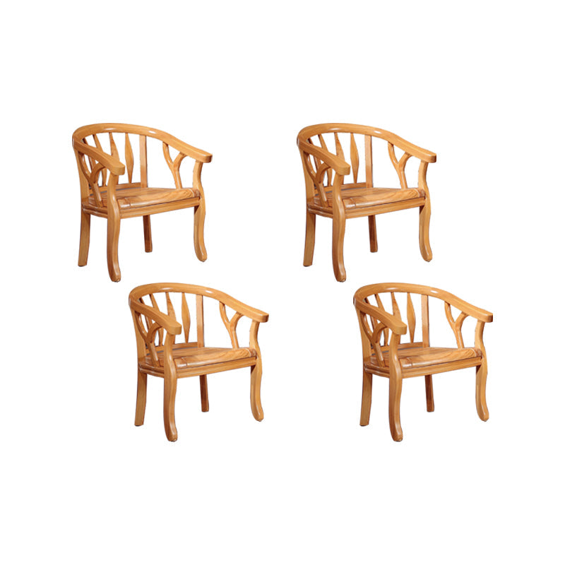 Solid Wood Frame Dining Chairs Dining Arm Chair for Dining Room Wood 4 Piece Set Clearhalo 'Dining Chairs' 'Dining Tables & Seating' 'dining_chair' 'furn' 'furn_dining_chair' 'Furniture' 'Kitchen & Dining Furniture' 7477379
