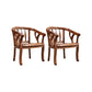 Solid Wood Frame Dining Chairs Dining Arm Chair for Dining Room Light Walnut 2 Piece Set Clearhalo 'Dining Chairs' 'Dining Tables & Seating' 'dining_chair' 'furn' 'furn_dining_chair' 'Furniture' 'Kitchen & Dining Furniture' 7477383
