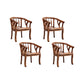 Solid Wood Frame Dining Chairs Dining Arm Chair for Dining Room Light Walnut 4 Piece Set Clearhalo 'Dining Chairs' 'Dining Tables & Seating' 'dining_chair' 'furn' 'furn_dining_chair' 'Furniture' 'Kitchen & Dining Furniture' 7477384