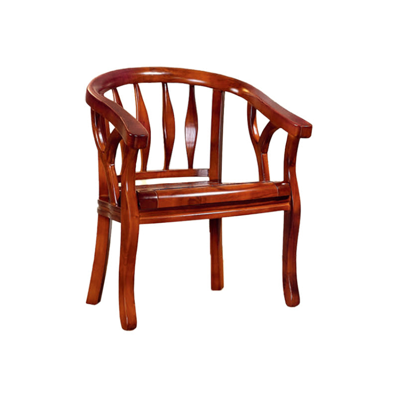 Solid Wood Frame Dining Chairs Dining Arm Chair for Dining Room Red Brown 1 Piece Clearhalo 'Dining Chairs' 'Dining Tables & Seating' 'dining_chair' 'furn' 'furn_dining_chair' 'Furniture' 'Kitchen & Dining Furniture' 7477387
