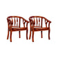 Solid Wood Frame Dining Chairs Dining Arm Chair for Dining Room Red Brown 2 Piece Set Clearhalo 'Dining Chairs' 'Dining Tables & Seating' 'dining_chair' 'furn' 'furn_dining_chair' 'Furniture' 'Kitchen & Dining Furniture' 7477388