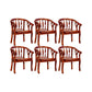 Solid Wood Frame Dining Chairs Dining Arm Chair for Dining Room Red Brown 6 Piece Set Clearhalo 'Dining Chairs' 'Dining Tables & Seating' 'dining_chair' 'furn' 'furn_dining_chair' 'Furniture' 'Kitchen & Dining Furniture' 7477390