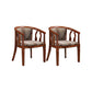 Solid Wood Frame Dining Chairs Dining Arm Chair for Dining Room Dark Brown 2 Piece Set Clearhalo 'Dining Chairs' 'Dining Tables & Seating' 'dining_chair' 'furn' 'furn_dining_chair' 'Furniture' 'Kitchen & Dining Furniture' 7477393