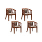 Solid Wood Frame Dining Chairs Dining Arm Chair for Dining Room Dark Brown 4 Piece Set Clearhalo 'Dining Chairs' 'Dining Tables & Seating' 'dining_chair' 'furn' 'furn_dining_chair' 'Furniture' 'Kitchen & Dining Furniture' 7477394