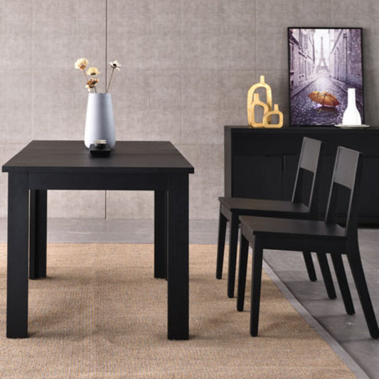 Modern Armless Backrest Wood Chair with Ash Legs for Dining Room