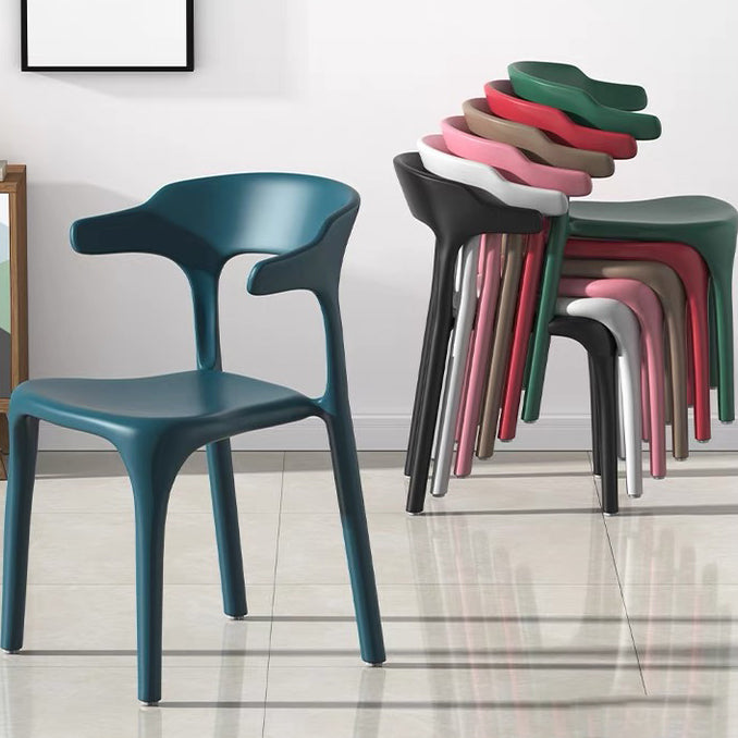 Nordic Armrest Stackable Chair with Acrylic Legs for Dining Room