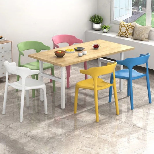 Nordic Armrest Stackable Chair with Acrylic Legs for Dining Room
